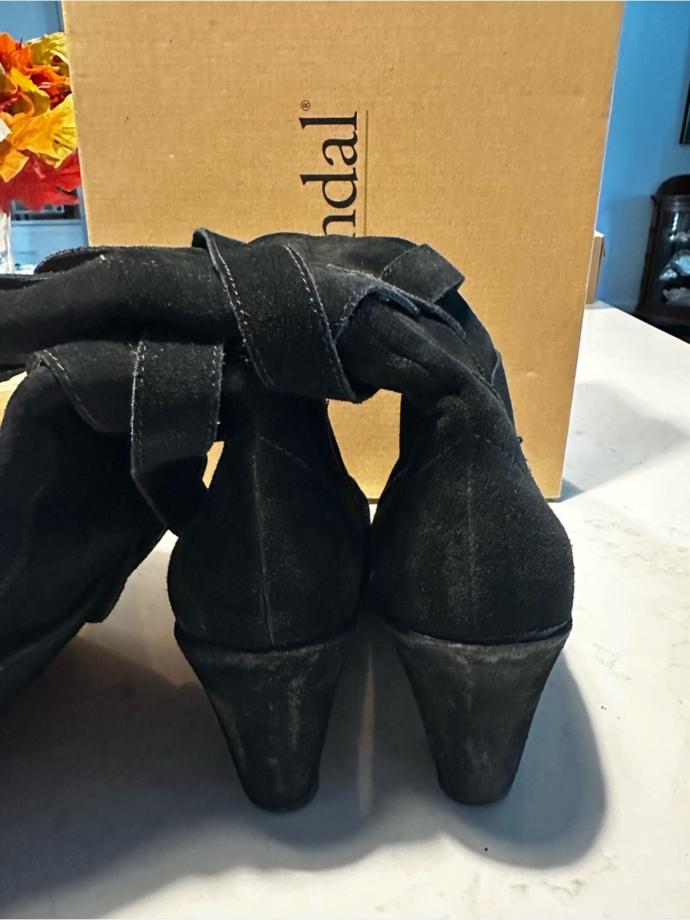 Bjorndal Black Suede Women’s Wedge Boots